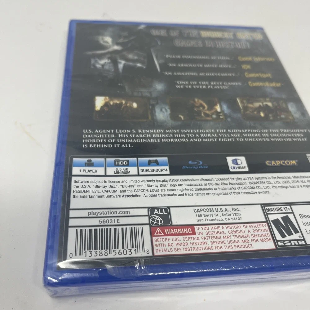PS 4 Resident Evil 4 Capcom NEW SEALED